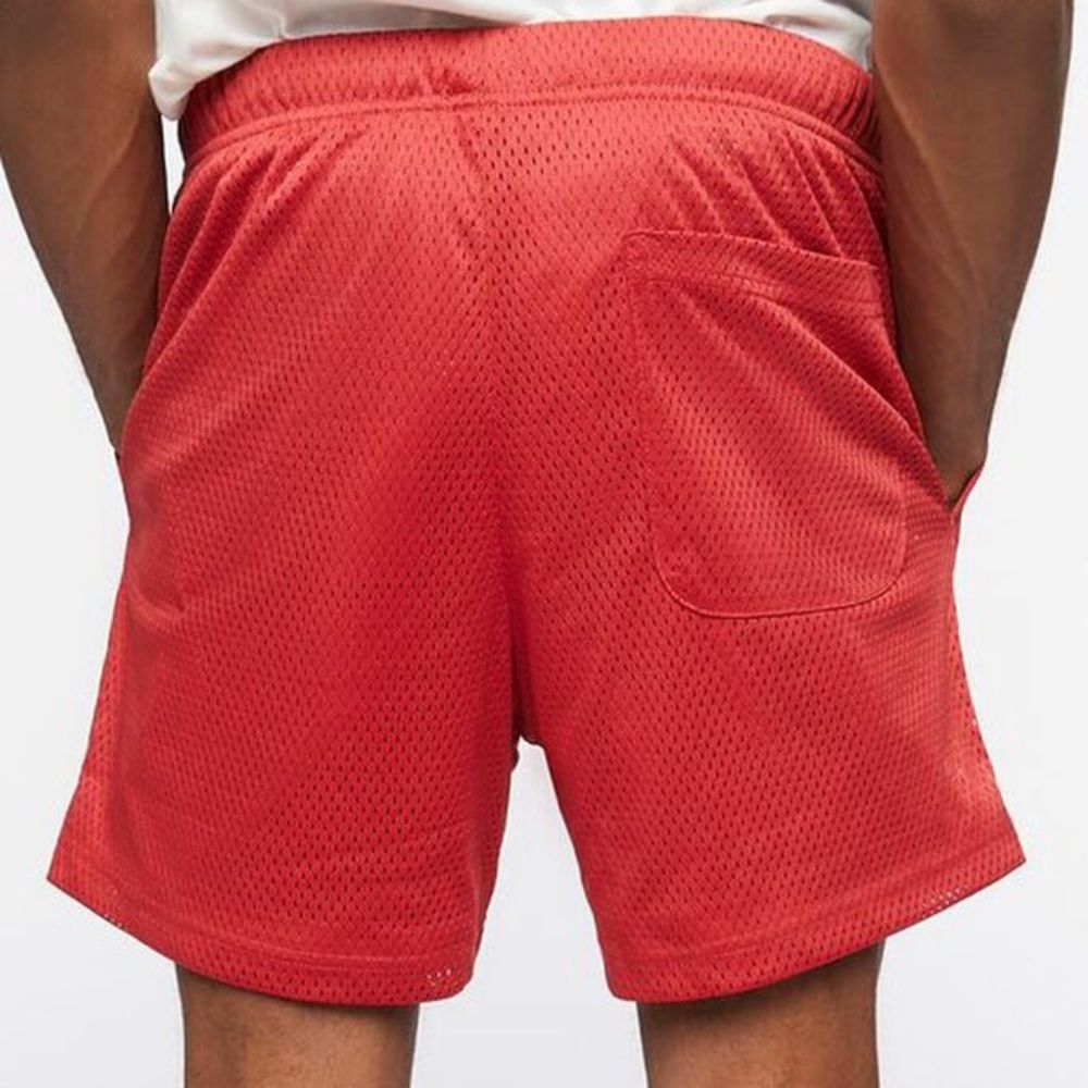 Blue Mesh Drawstring Shorts - Picture 5 of 7